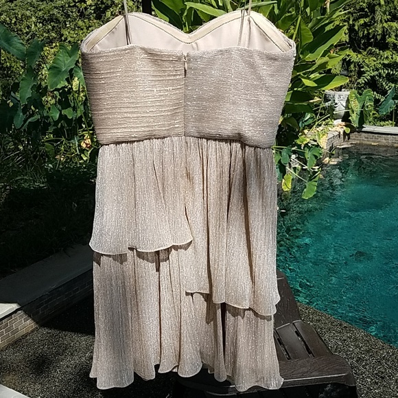 Max and Cleo - Gold Metallic Rebecca Dress - Picture 4 of 7